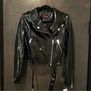Vinyl faux jacket -New with tags